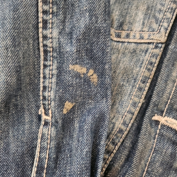 Unisex kids Size 2 oversized stiff jeans teddy jacket - Picture 4 of 5